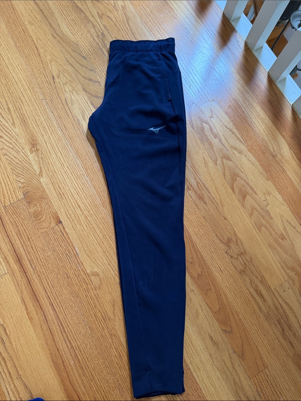 Mizuno Navy Slim Athletic Joggers with Zip Pockets